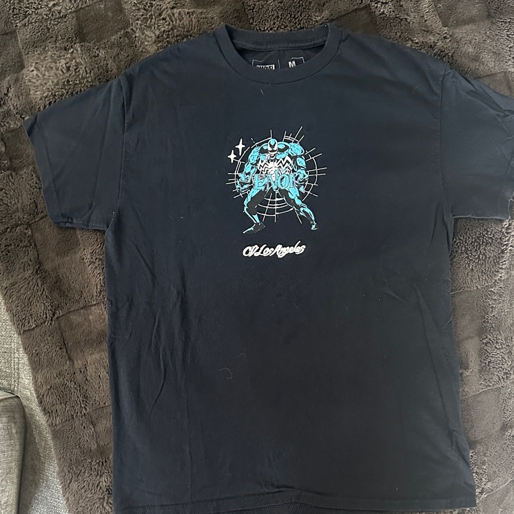 Marvel Black T-Shirt with Blue Graphic - Venom